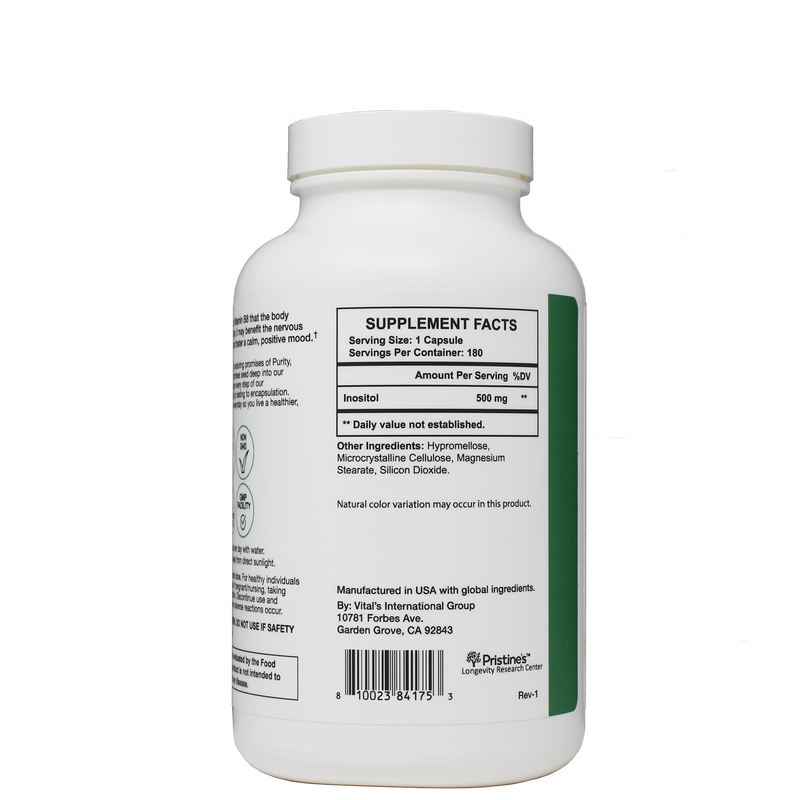 Inositol 500 MG - 180 Day Supply