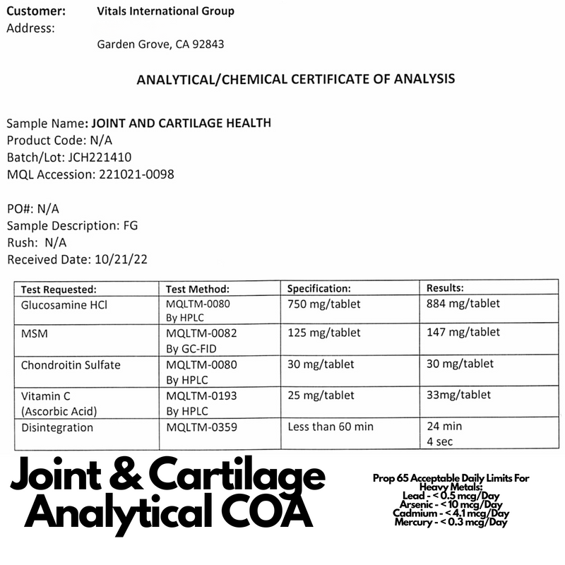 Joint & Cartilage Health - 60 Day Supply